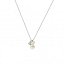 Elegante colgante con doble perla y cuarzo Lineargent 